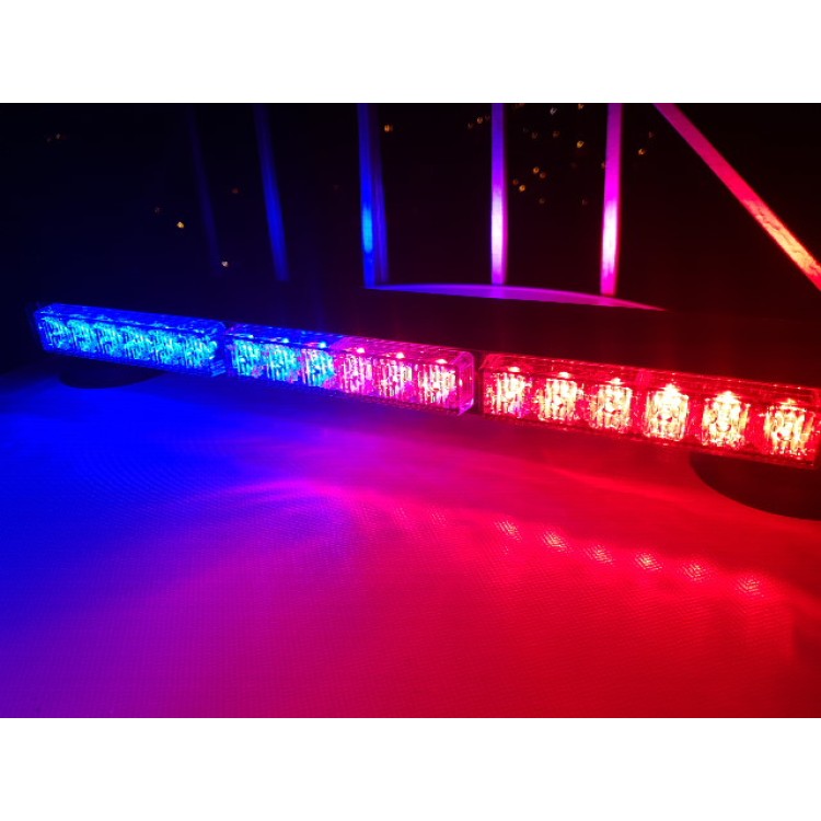 108w Διπλή μαγνητική Μπλέ-Κόκκινη μπάρα - φάρος LED Strobe