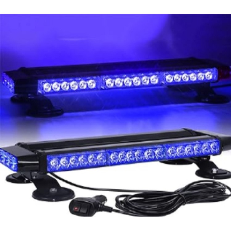 126w Διπλή μαγνητική μπλέ μπάρα - φάρος 42 LED Strobe