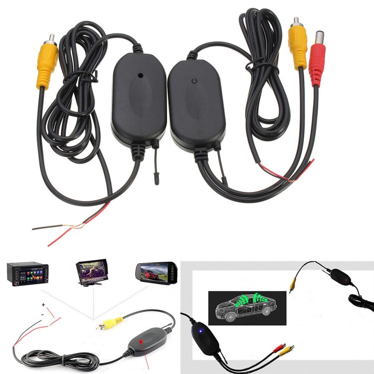 2.4G ασύρματο RCA Βίντεο πομπός & δέκτης για κάμερα αυτοκινήτων