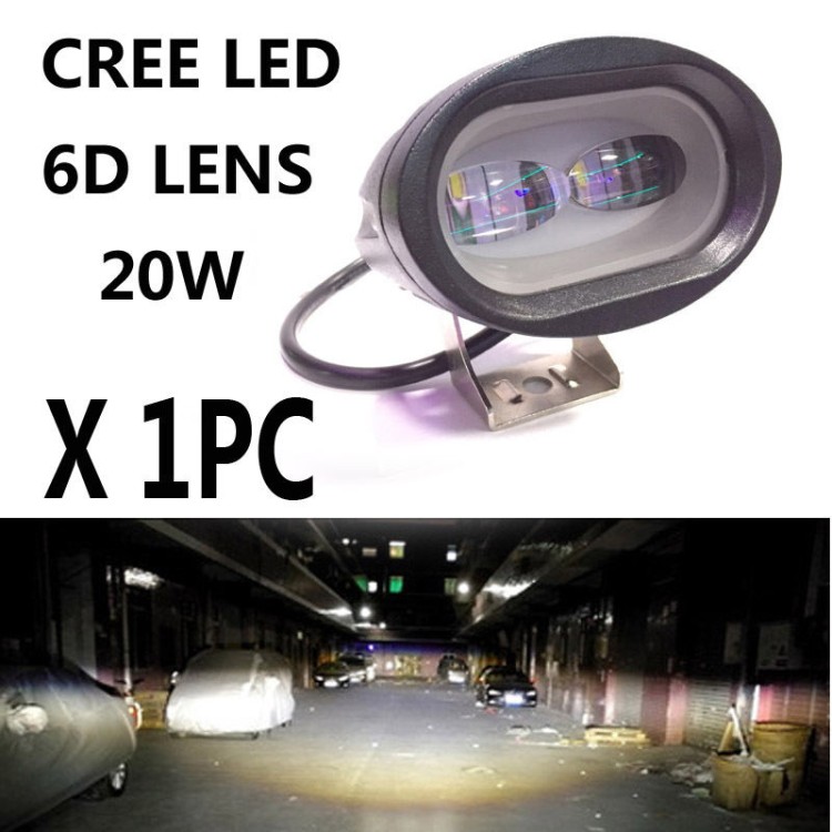20W 6D Cree Led 12V προβολέας moto-auto