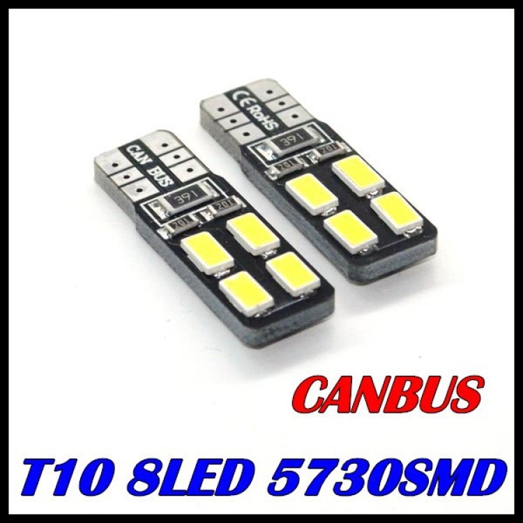 Led λάμπες 2 Χ 8 T10 5730 CANBUS αυτοκινήτου