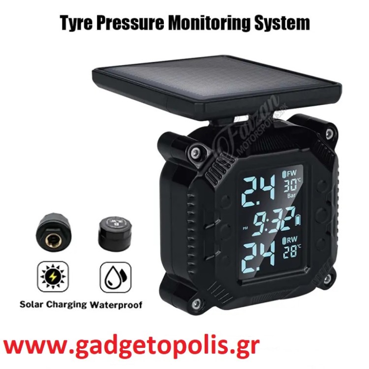 TPMS Κιτ μόνιτορ πίεσης ελαστικών μοτοσικλέτας