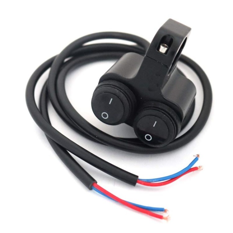 Διπλός μεταλλικός διακόπτης On-Off 5A 12V μοτοσυκλέτας