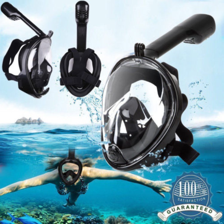 Μάσκα θαλάσσης Scuba full face με βάση για Action Camera