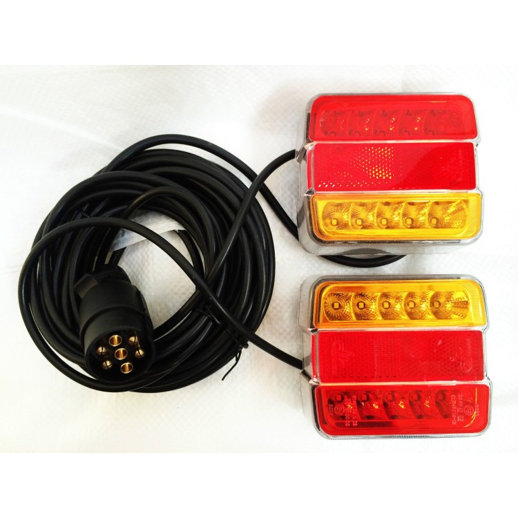 Μαγνητικά Led φανάρια τρείλερ με καλώδιο 7.5μ+2.5μ και πρίζα