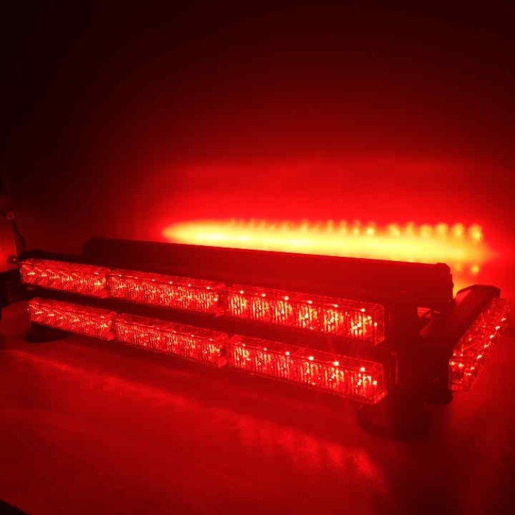 Μαγνητική διώροφη κόκκινη μπάρα 252w φάρος LED Strobe 12v