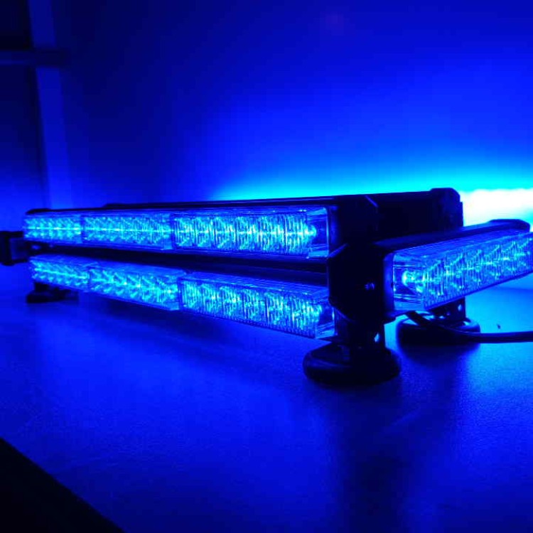 Μαγνητική διώροφη μπλέ μπάρα 252w φάρος LED Strobe 12v