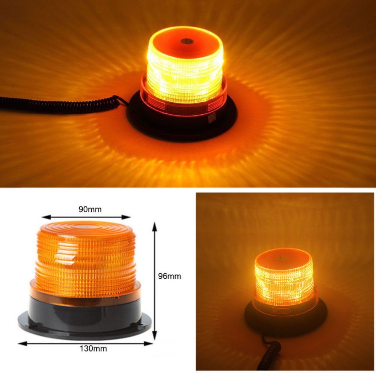 Μαγνητικός Φάρος 10W 30 Led πορτοκαλί strobe 12/24V