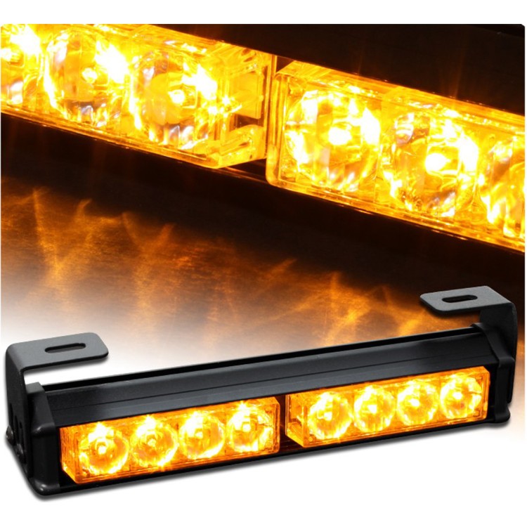 Μπάρα 24cm με πορτοκαλί Led strobe 7 mode εκτάκτης ανάγκης