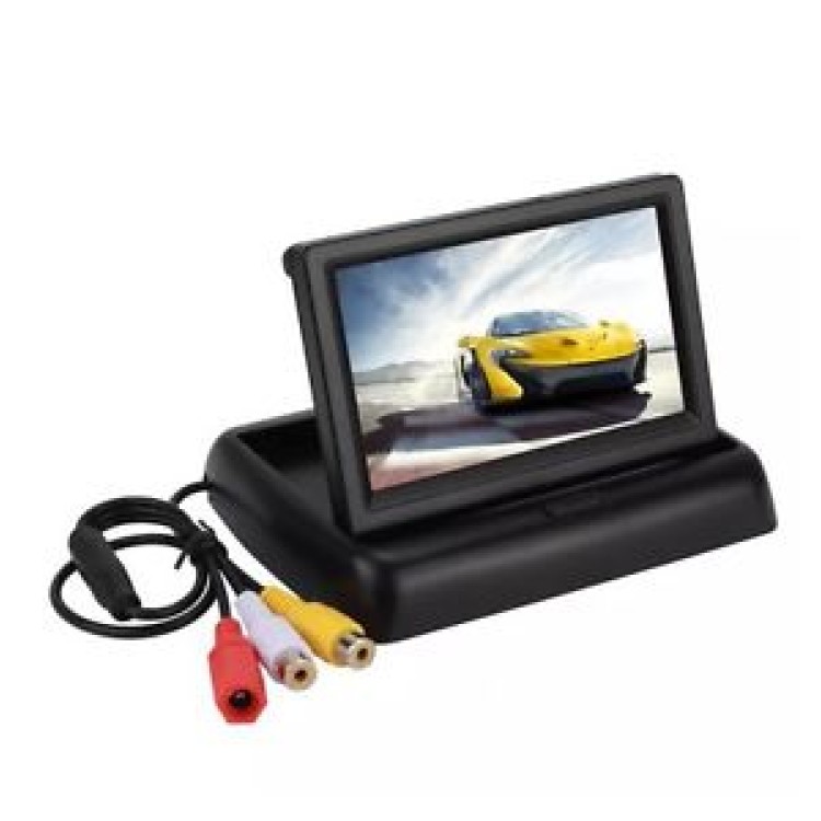 Οθόνη μόνιτορ Lcd 4.3 με 2 εξόδους βίντεο αυτοκινήτου