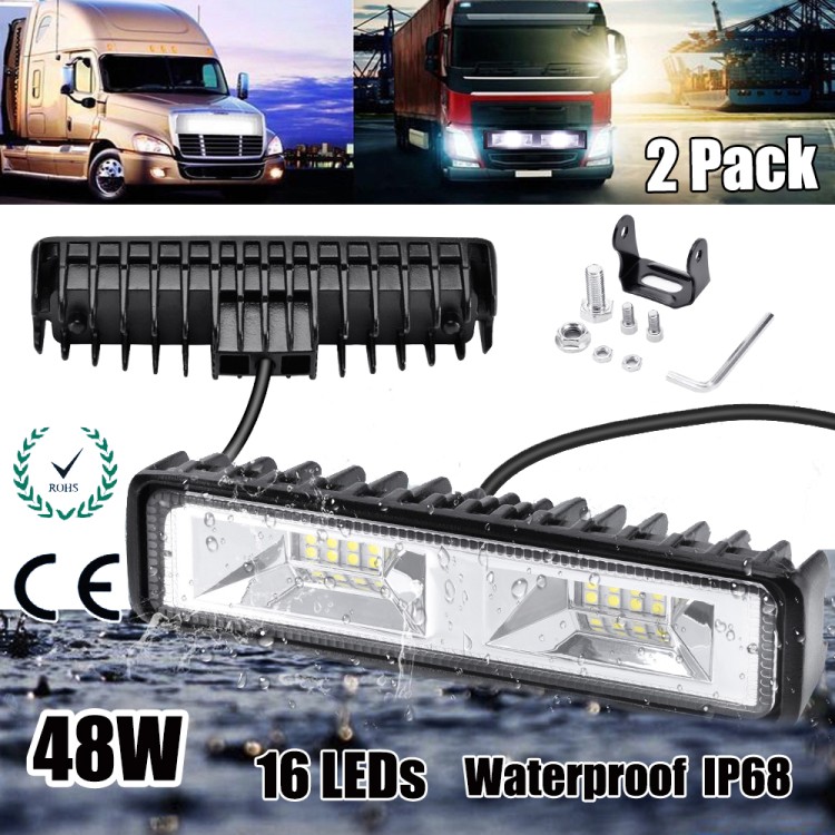 Προβολάκια μίνι bar 16 LED 48W 4800LM (2τμχ)