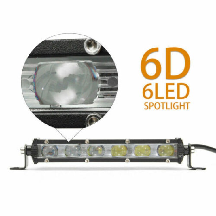 Προβολάκια μίνι bar 6 LED 30W Spot Beam Ultra Thin 12/24V