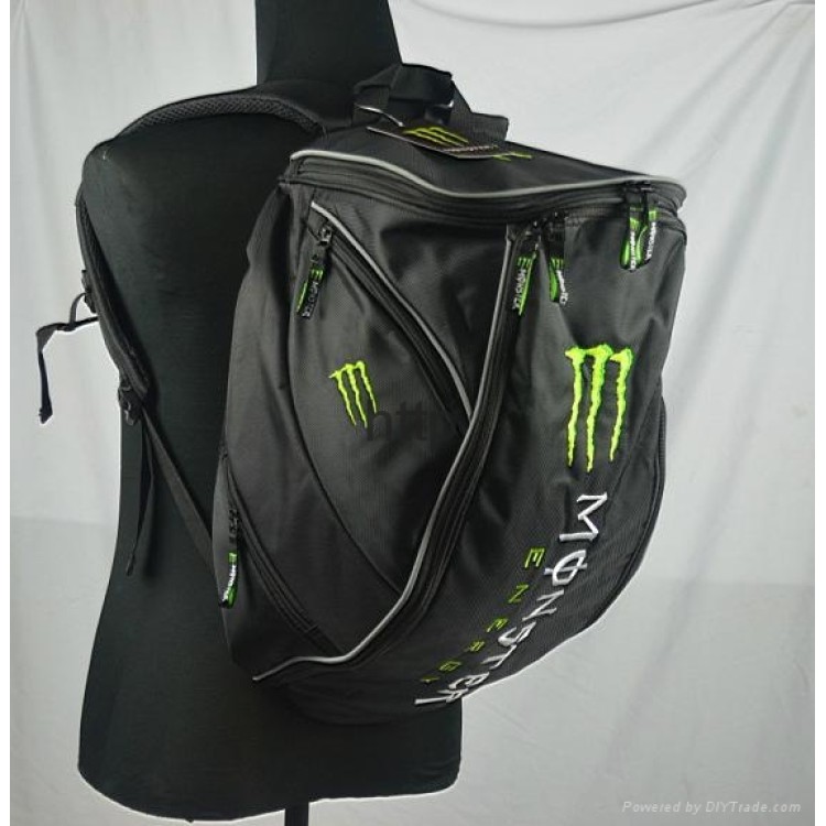 Σακίδιο πλάτης μεταφοράς κράνος λάπτοπ Monster Energy μοτοσυκλέτας