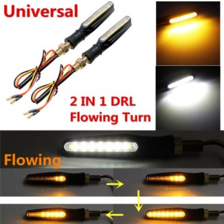 Φλας μοτοσυκλέτας DRL 2x15 Led 12V (2τμχ)