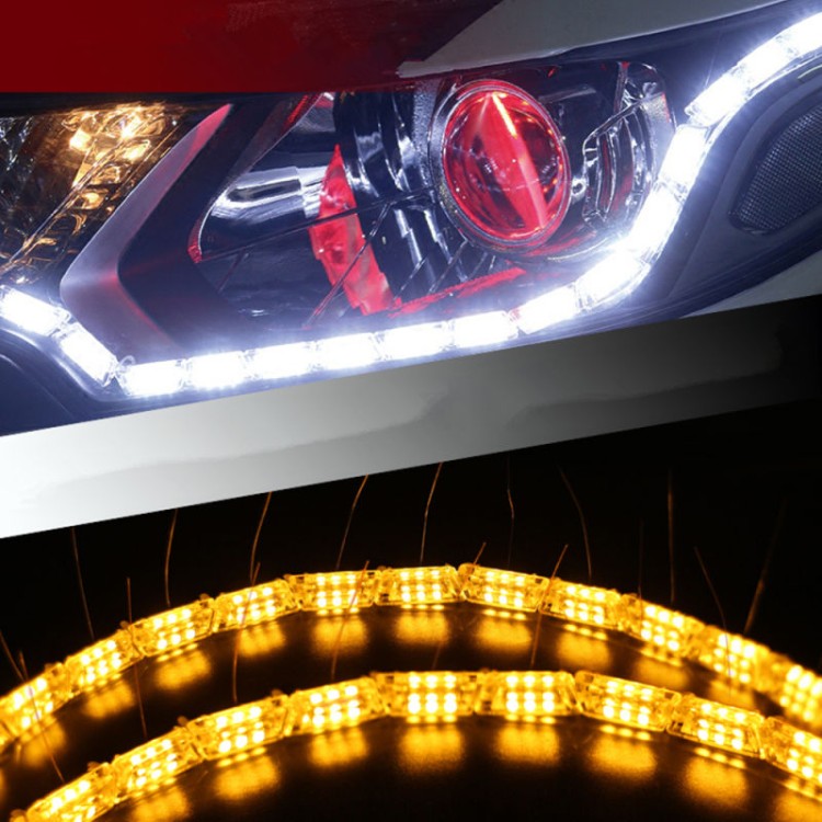 Φώτα ημέρας led Crystal λευκό & πορτοκαλί υψηλής ποιότητας