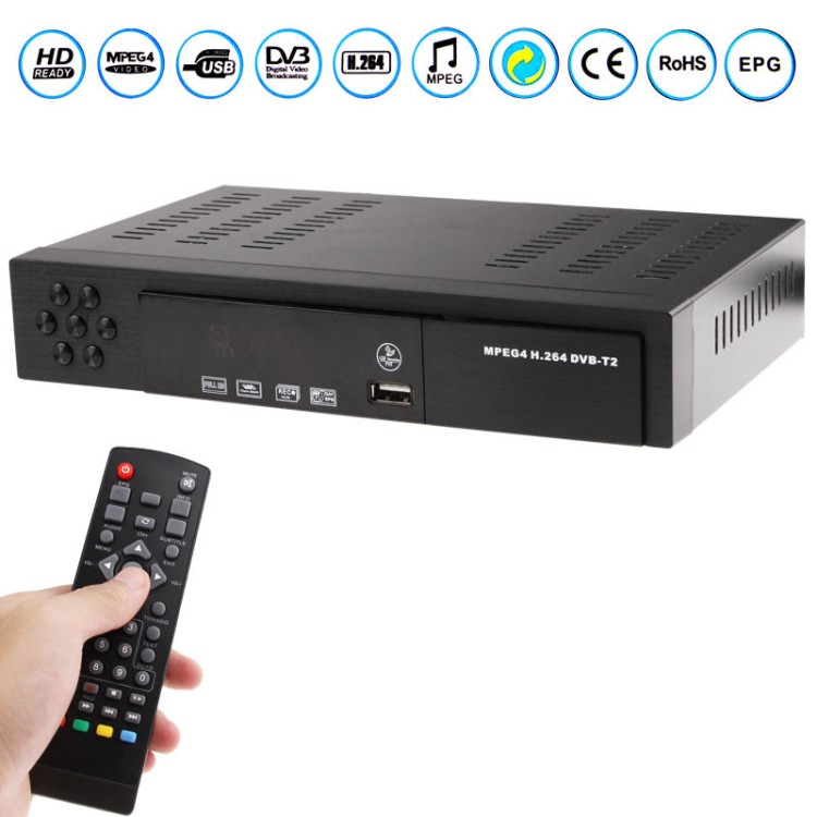 Ψηφιακός δέκτης MPEG4 Full HD 1080p usb Media Player Hdmi T2 Coaxial H.264