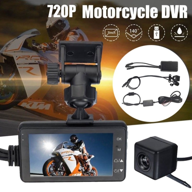 Μοτοσικλέτας διπλή κάμερα καταγραφής με οθόνη 3 Full HD