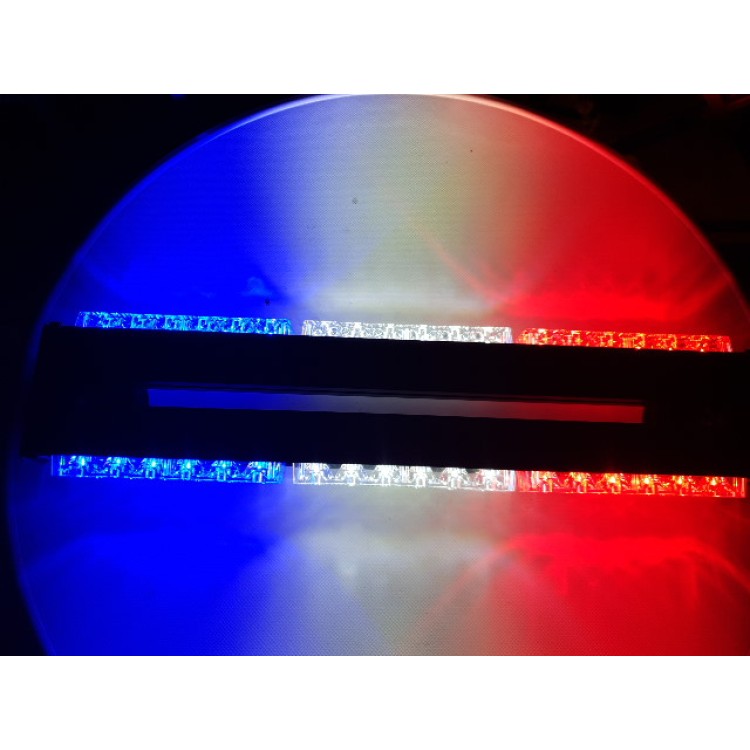 108w Διπλή μαγνητική μπάρα Μπλέ-Άσπρο-Κόκκινο φάρος LED Strobe