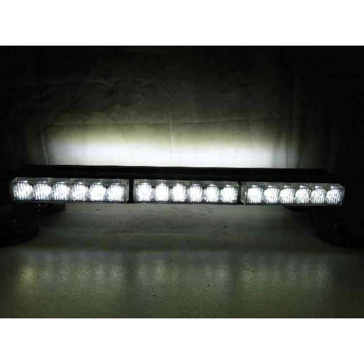 108w Διπλή μαγνητική άσπρη μπάρα - φάρος LED Strobe