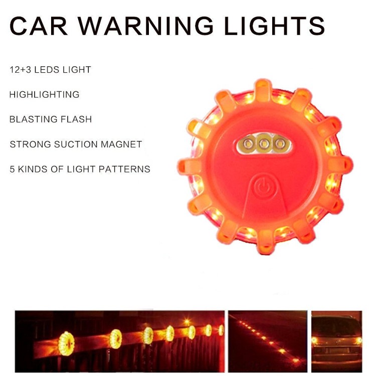 Φορητός μαγνητικός κοκκινος φάρος Led εκτάκτης ανάγκης