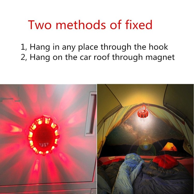 Φορητός μαγνητικός κοκκινος φάρος Led εκτάκτης ανάγκης