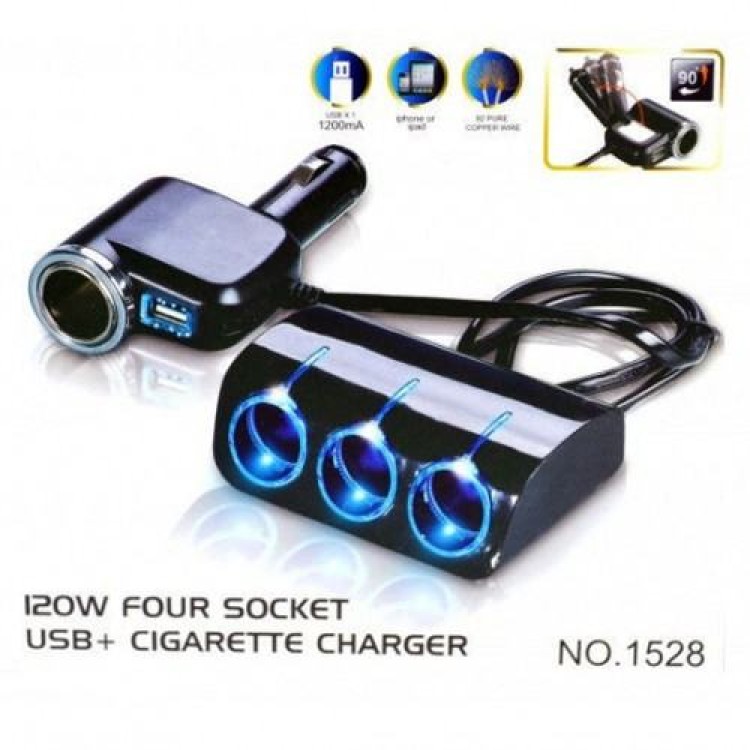 Φορτιστής αναπτήρα αυτοκινήτου USB OLESSON 12-24V 120w