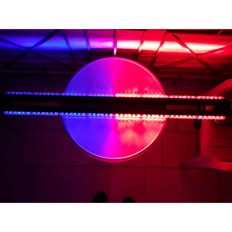 126cm Μπλέ με Κόκκινο μαγνητική διπλή μπάρα φάρος 102 LED 306w 12v (POLICE)