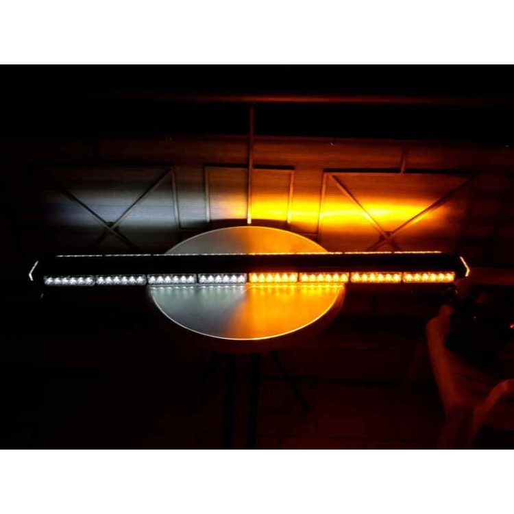 126cm Πορτοκαλί-Άσπρο μαγνητική διπλή μπάρα φάρος 102 LED 306w 12v