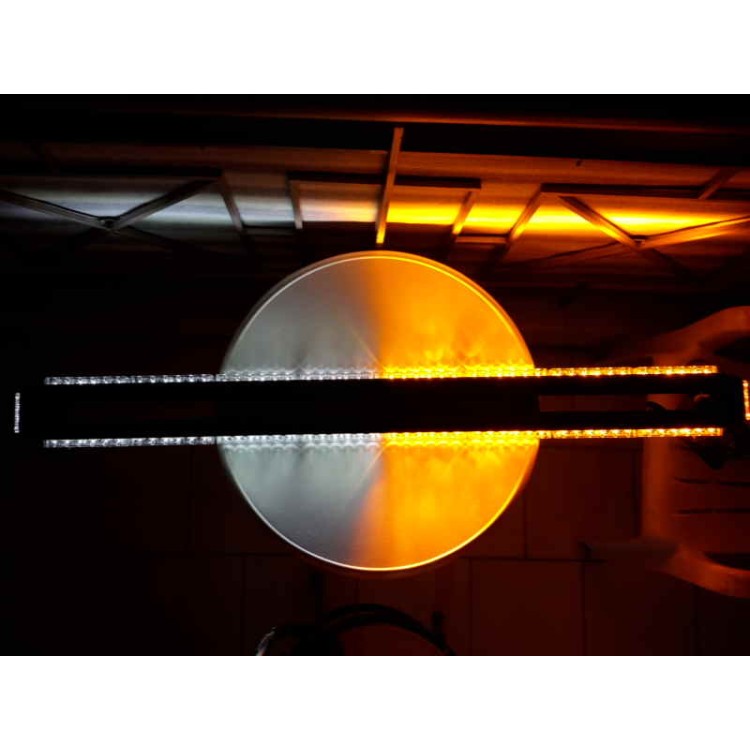 126cm Πορτοκαλί-Άσπρο μαγνητική διπλή μπάρα φάρος 102 LED 306w 12v