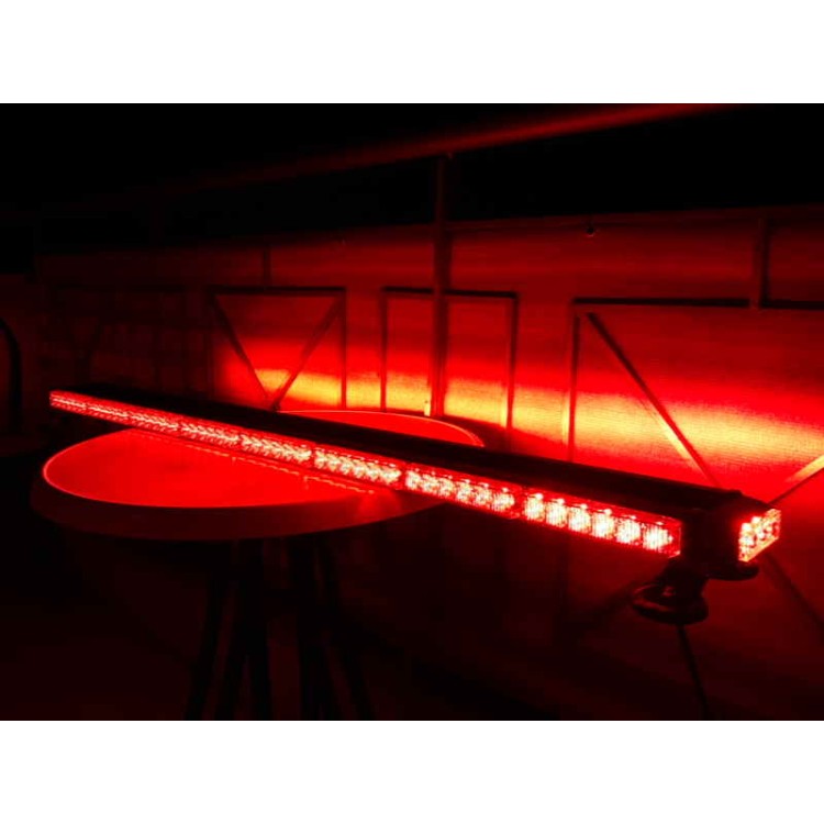 126cm Κόκκινη μαγνητική διπλή μπάρα φάρος 102 LED 306w 12v