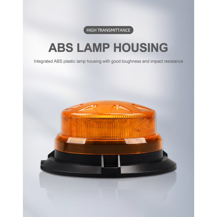 12V-24V Πορτοκαλί μαγνητικός φάρος 24 Led με χαμηλό προφίλ.