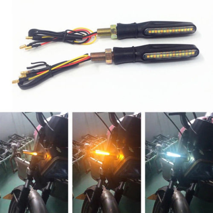 Φλας μοτοσυκλέτας DRL 2x15 Led 12V (2τμχ)