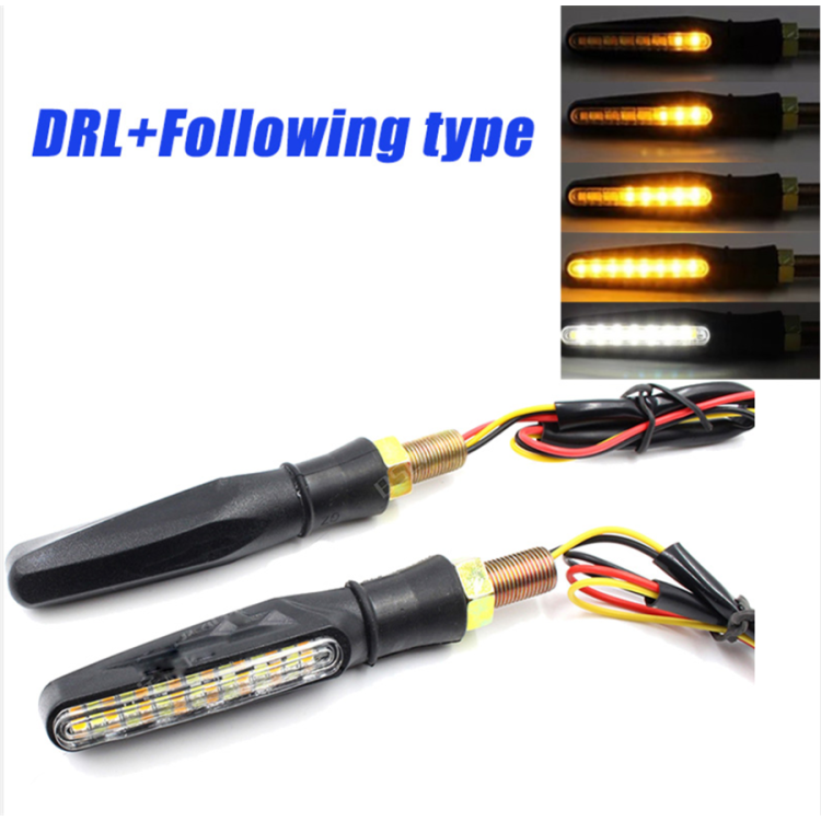 Φλας μοτοσυκλέτας DRL 2x15 Led 12V (2τμχ)