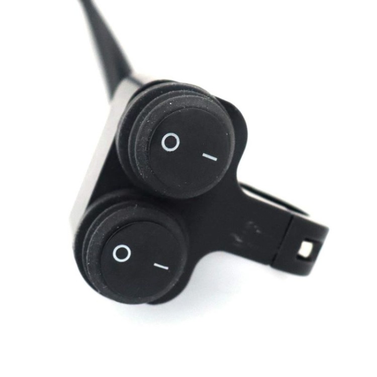 Διπλός μεταλλικός διακόπτης On-Off 5A 12V μοτοσυκλέτας