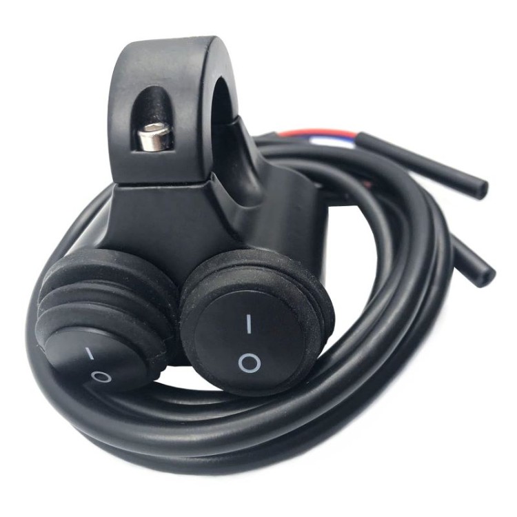 Διπλός μεταλλικός διακόπτης On-Off 5A 12V μοτοσυκλέτας