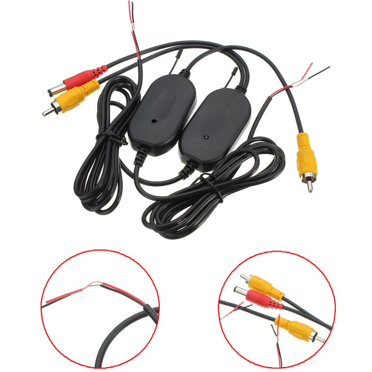2.4G ασύρματο RCA Βίντεο πομπός & δέκτης για κάμερα αυτοκινήτων