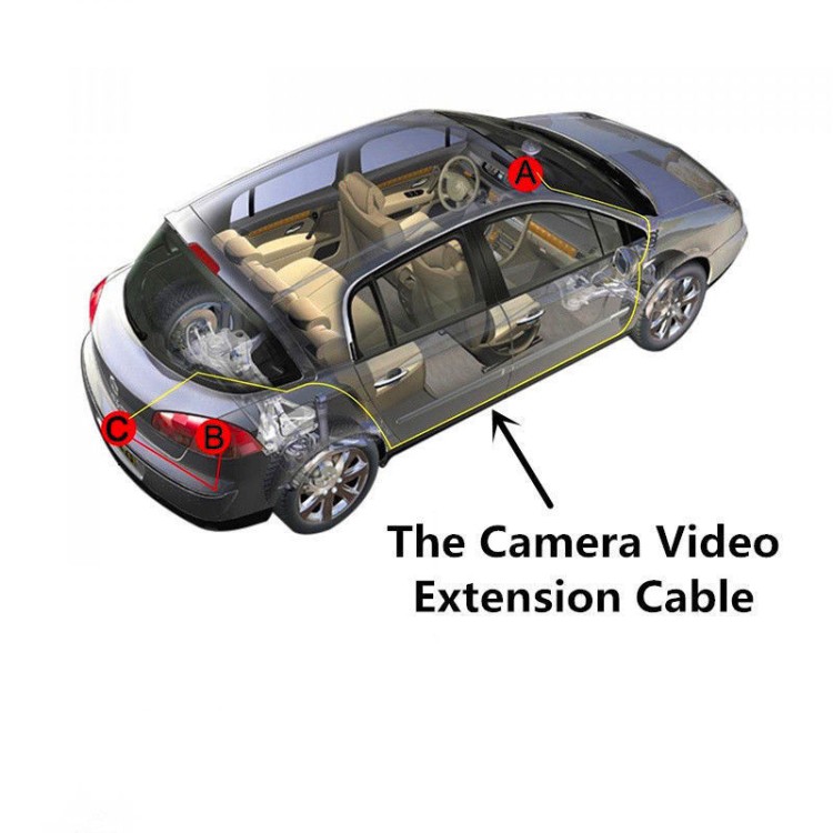 20 μέτρα καλώδιο RCA βίντεο AV ανίχνευσης πίσω κάμερας για φορτηγά