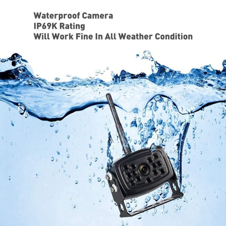 Ασύρματη κάμερα IP69 με οθόνη μόνιτορ 7 1080 HD 12-24V