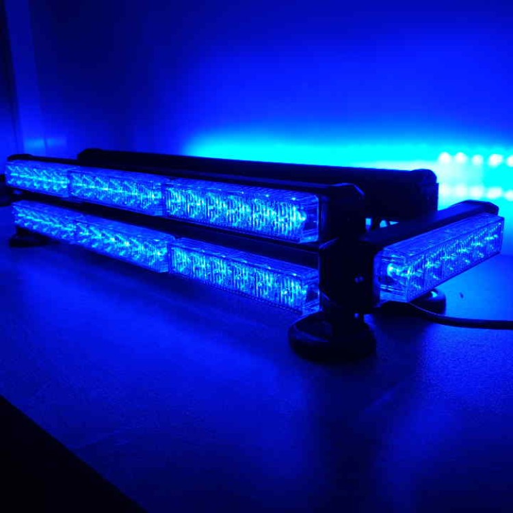 Μαγνητική διώροφη μπλέ μπάρα 252w φάρος LED Strobe 12v