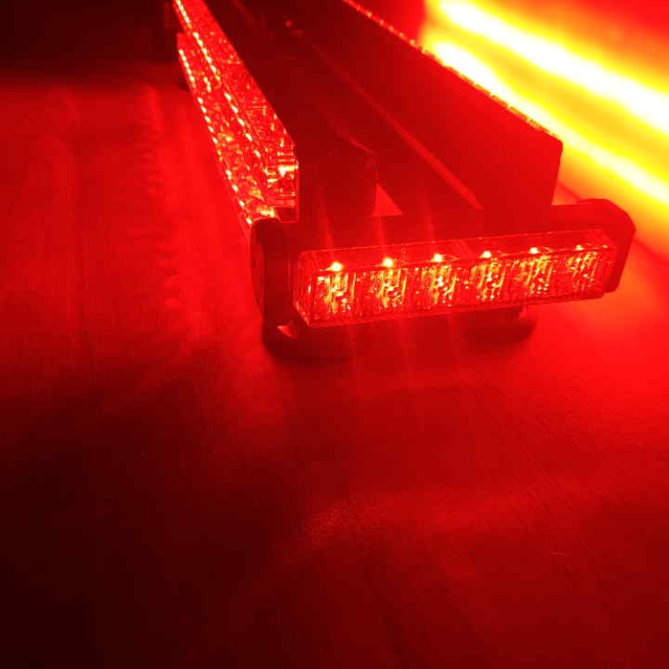Μαγνητική διώροφη κόκκινη μπάρα 252w φάρος LED Strobe 12v