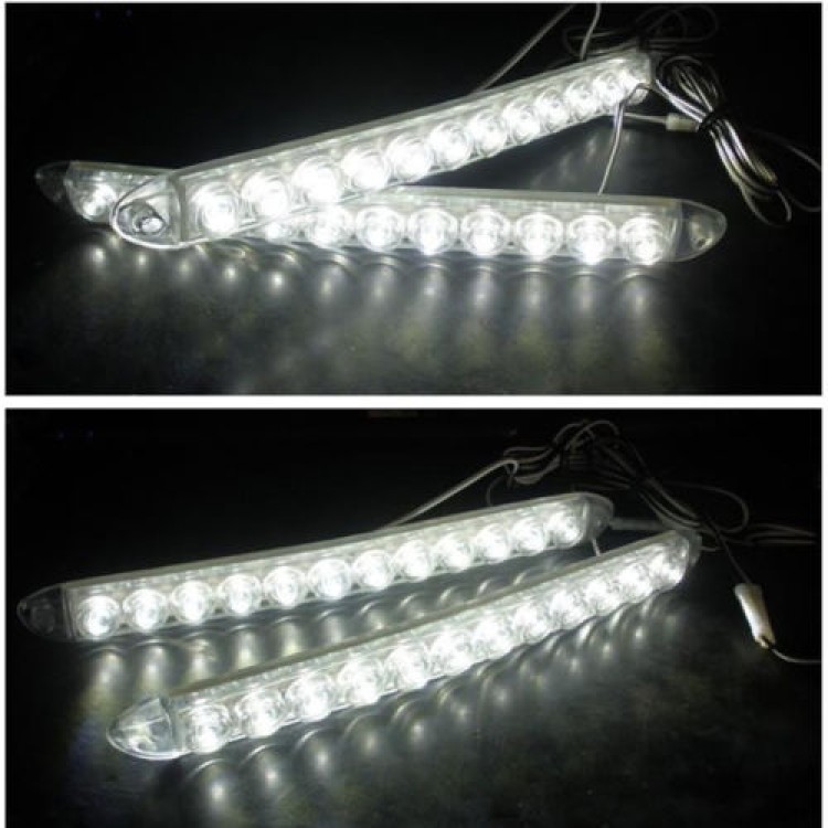 Led φώτα ημέρας εύκαμπτα και αυτοκόλλητα(2x12Led)