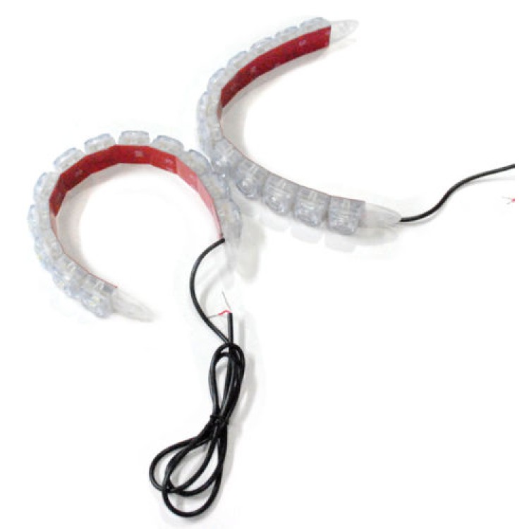 Led φώτα ημέρας εύκαμπτα και αυτοκόλλητα(2x12Led)