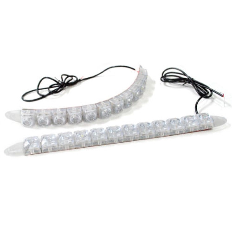 Led φώτα ημέρας εύκαμπτα και αυτοκόλλητα(2x12Led)