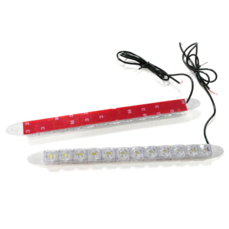 Led φώτα ημέρας εύκαμπτα και αυτοκόλλητα(2x12Led)