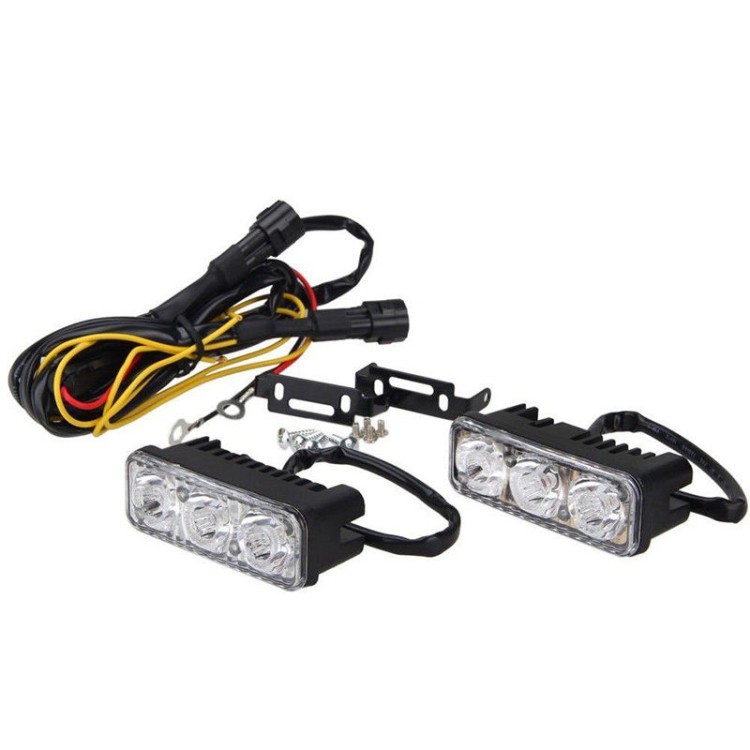 2x6 Led κιτ φώτα ημέρας λευκά και πορτοκαλί φλάς 12V