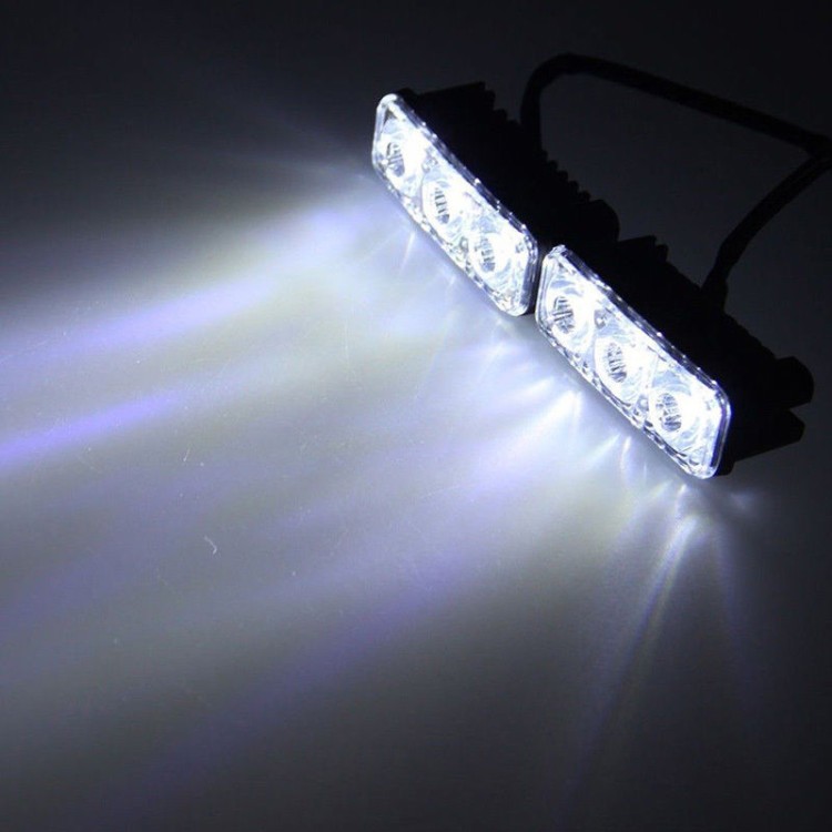 2x6 Led κιτ φώτα ημέρας λευκά και πορτοκαλί φλάς 12V