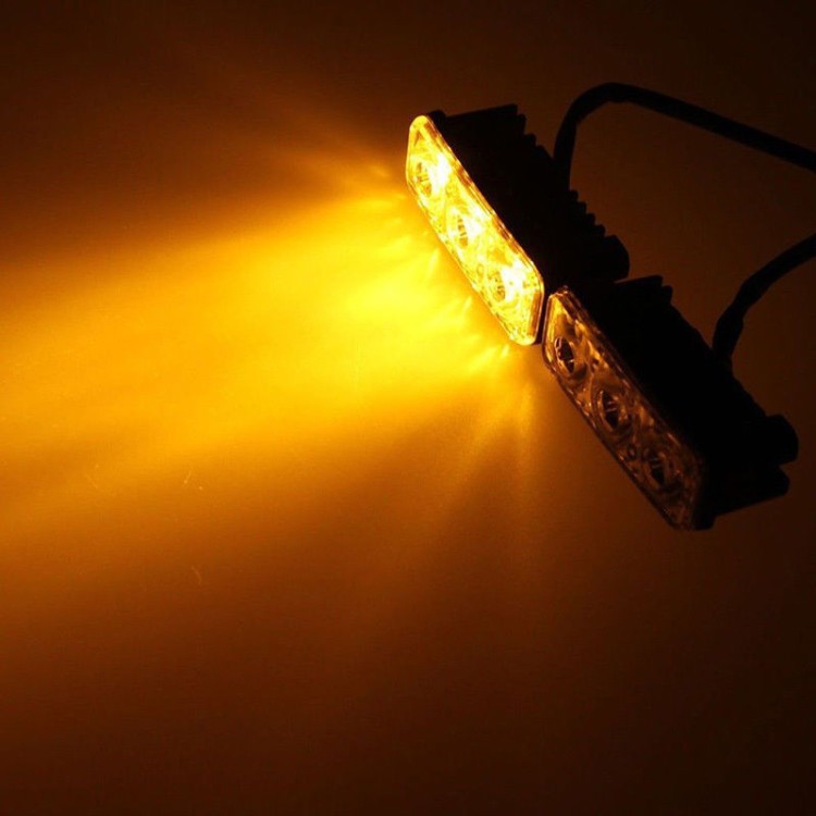 2x6 Led κιτ φώτα ημέρας λευκά και πορτοκαλί φλάς 12V