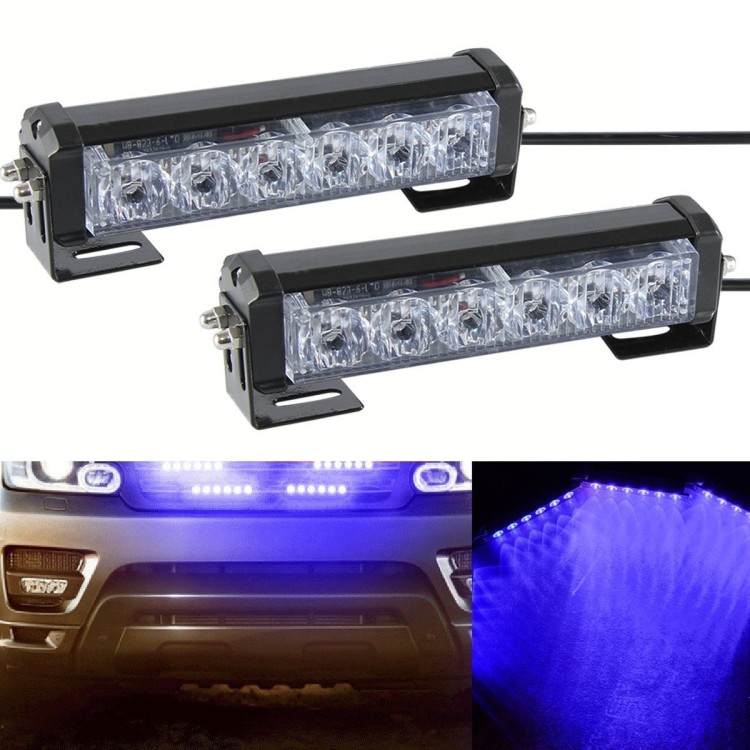 4x6 Led 24W μπλέ κιτ με 19 επιλογές strobe