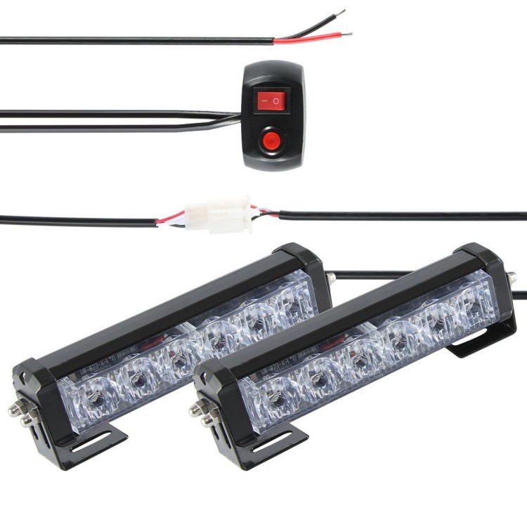 4x6 Led 24W μπλέ κιτ με 19 επιλογές strobe