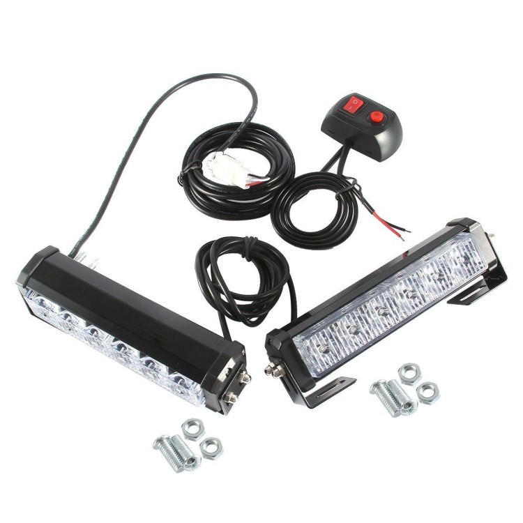 4x6 Led 24W μπλέ κιτ με 19 επιλογές strobe